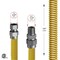Flextron Gas Line Hose 3/8'' O.D.x18'' Len 1/2" FIPx3/8" MIP Fittings Yellow Coated Stainless Steel Flexible FTGC-YC14-18F - alternate 4
